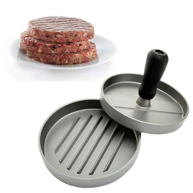 1 set rund form hamburgerpress aluminiumlegering 12 cm hamburgare kött nötkött grill hamburgerpress biffmaskin form 301-0264