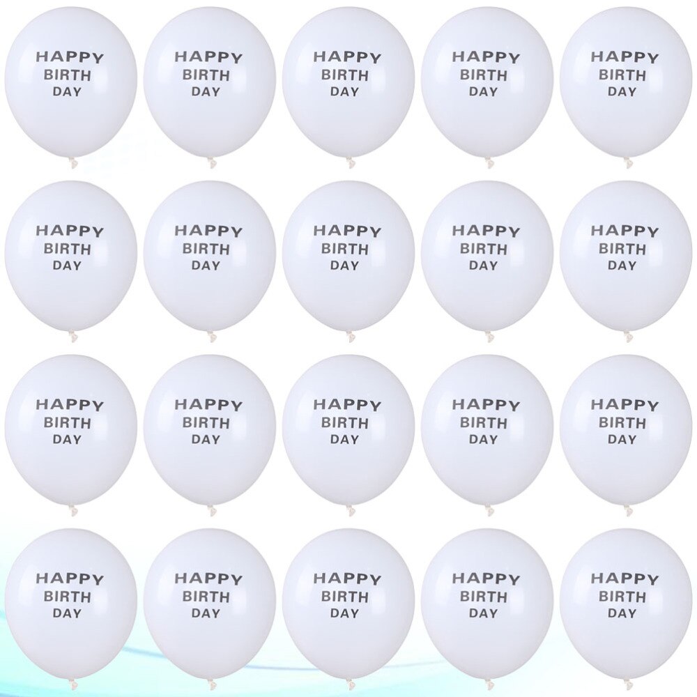 100pcs 12 Inch Balloons Letter Printing Balloons Latex Balloons for Birthday Party Home Gathering (TO YOU Letter Balloon: HAPPY BIRTH DAY