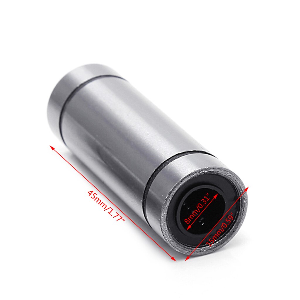 2x LM8LUU Lange Lineaire Beweging Kogellager Bush Bus CNC Onderdelen Voor 8mm Staaf