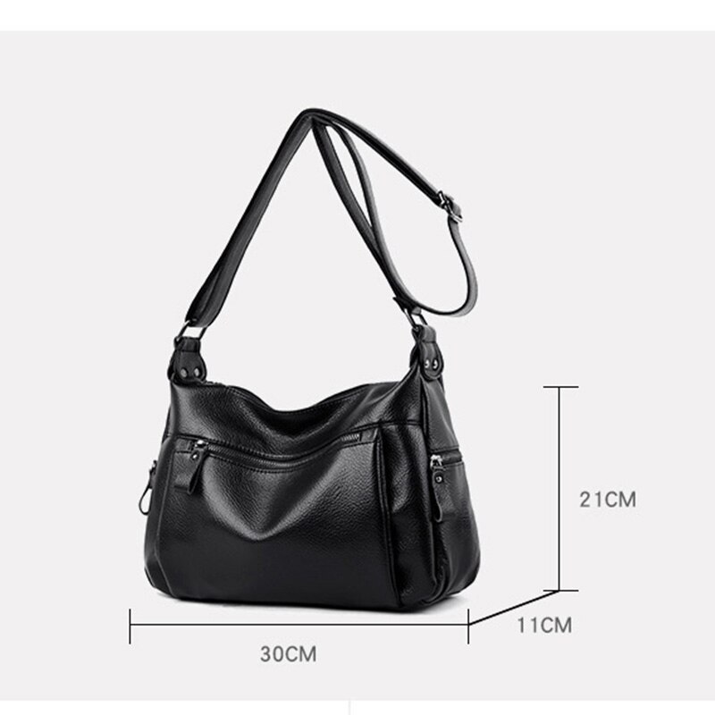 Schlichte damentasche, Jahrgang-schultertasche, Bote Tasche aus pu-leder, luxuriöse crossbody-tasche für damen, damenhandtasche
