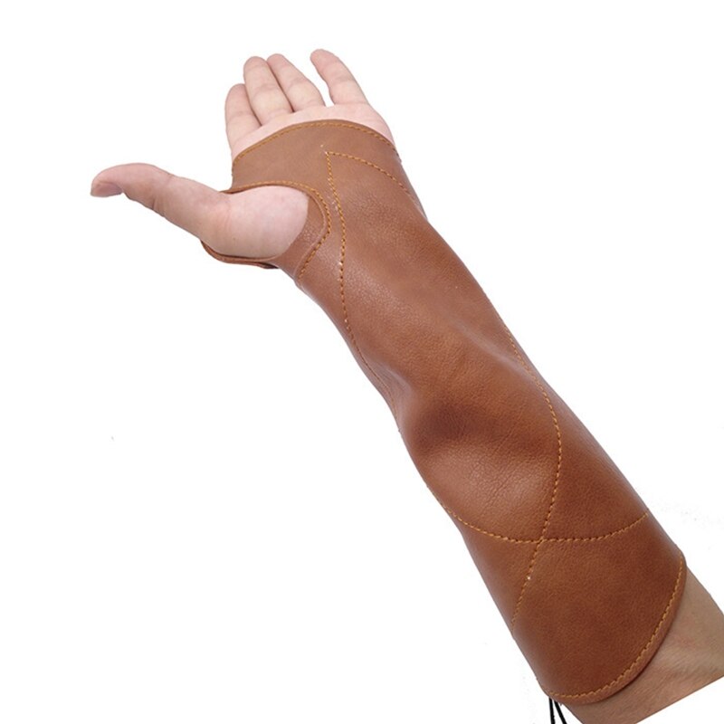 Handmade Leather Forearm Protector Bracers Fit Most People's Arms for Archery Enthusiast Practice Wear-resisting