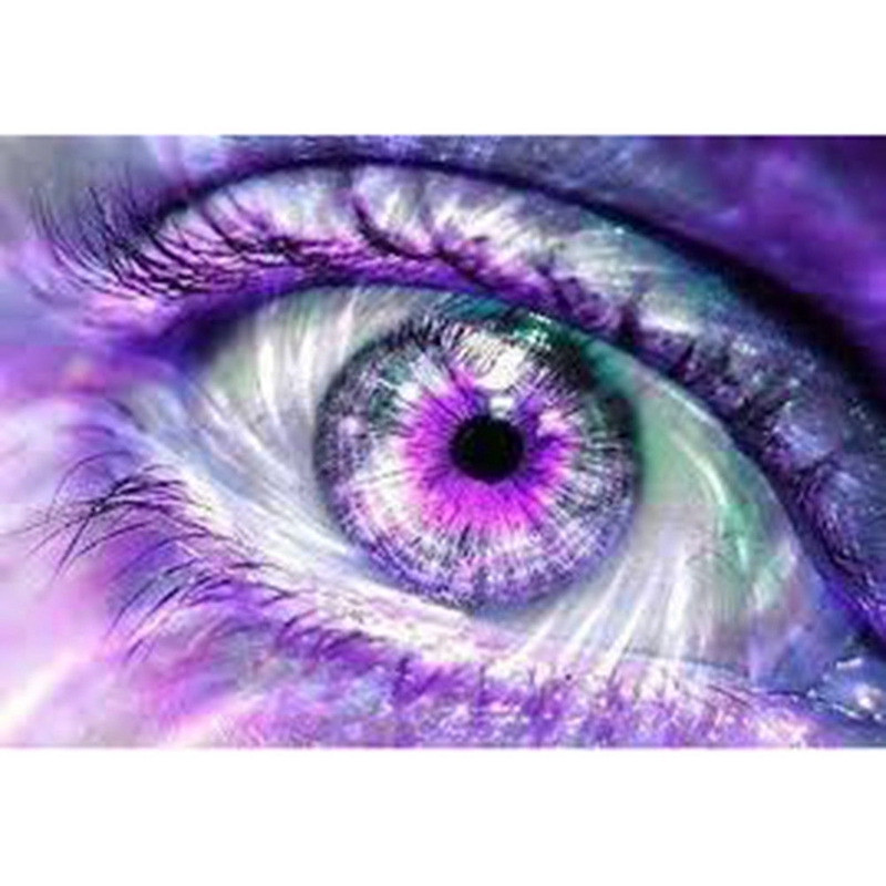 Mysterious Purple Eye 5D Diy Diamond Painting Embroidery Cross Stitch Kit 40x30cm: Default Title