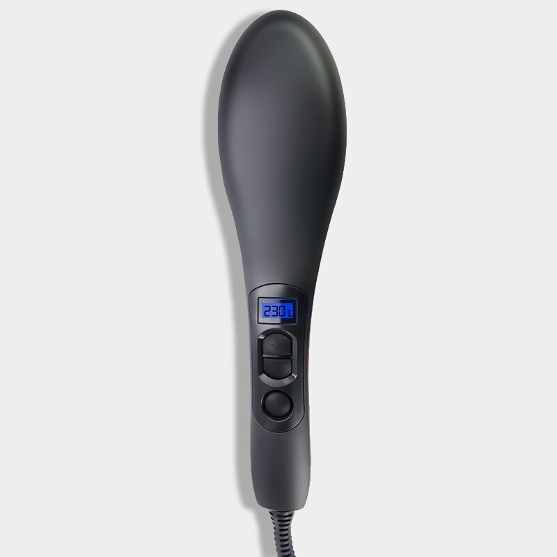 Haarglätter Pinsel Gerade Haar Kamm pinsel Elektrische Pinsel Kamm Irons Haar Irons Haarglätter kamm styling werkzeug: black / EU