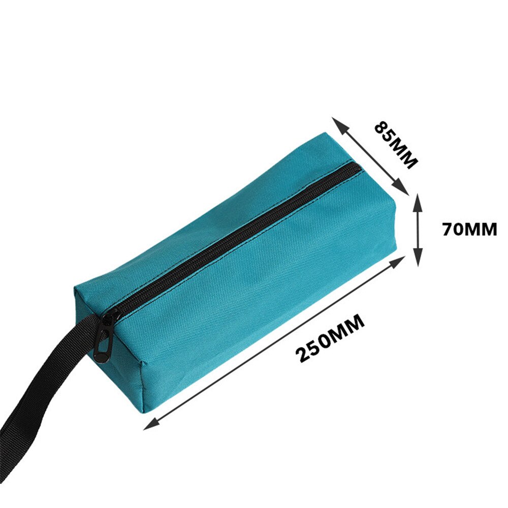 Multifunktion oxford lærred folde skruenøgle taske værktøj rulle opbevaring lomme værktøj vandtæt opbevaring håndværktøj taske: Lille blå