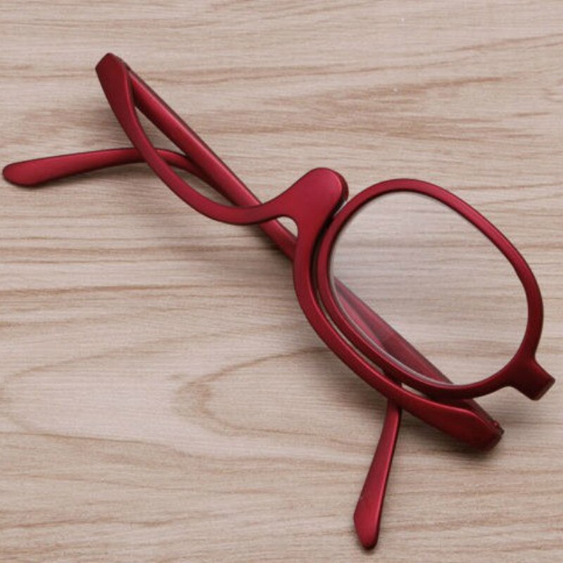 Rode Kleur Vergrootglas Bril Make Lezen Glas Folding Brillen Cosmetische Bril Make Accessoires
