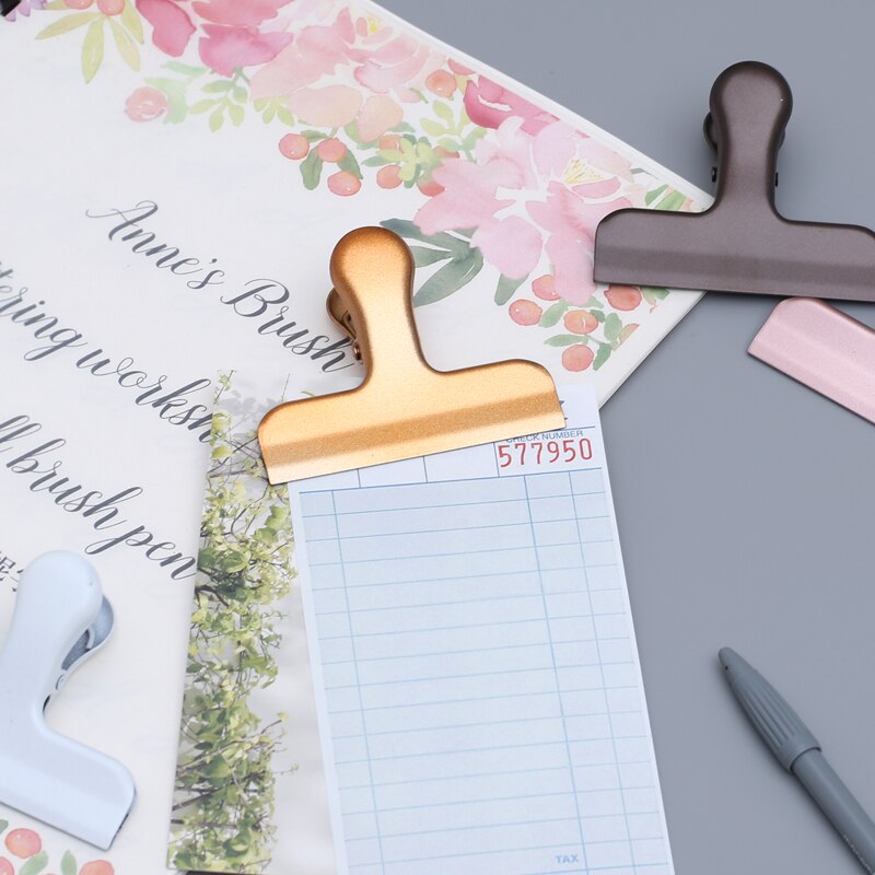 Zacisk sprężynowy długi spinacz ze stali nierdzewnej jedzenie gabinet wiążący spinacz nordycki ins zatrzask uszczelniający metalowe spinacze robić papieru dekoracyjne spoiwo