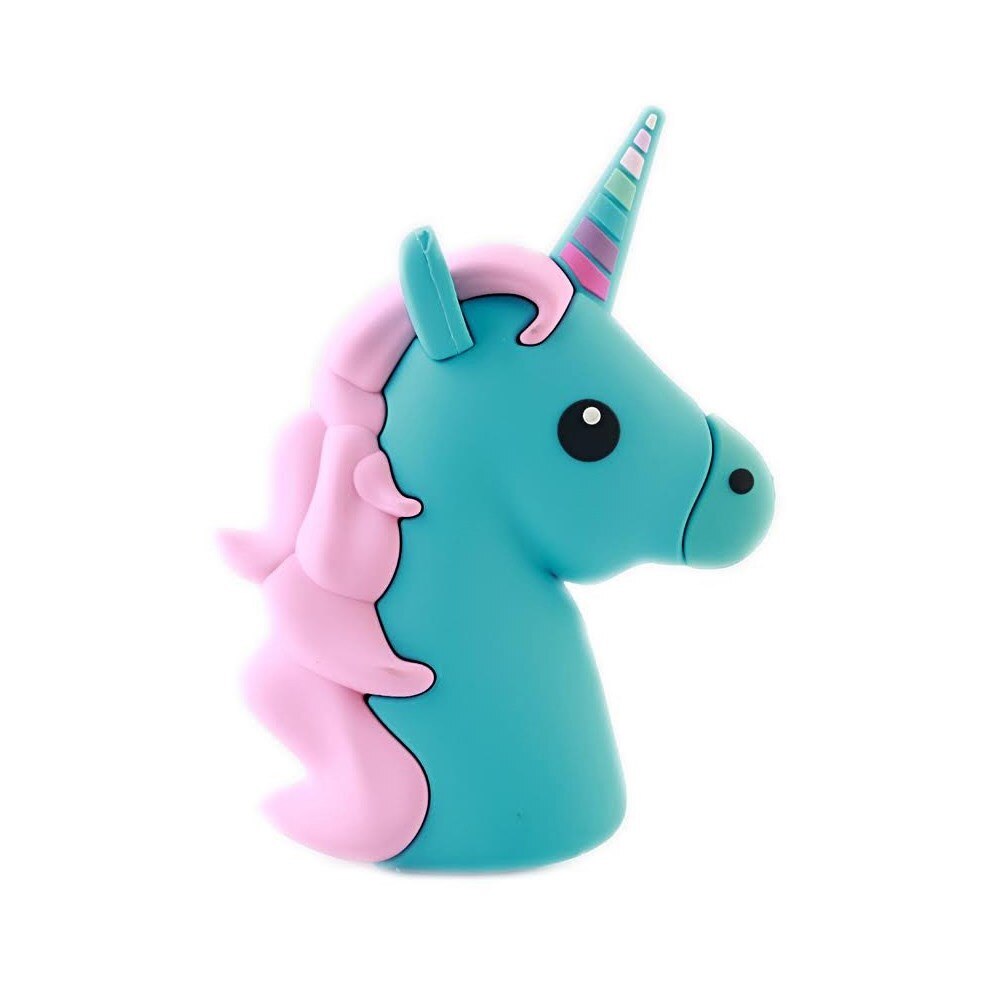 Mojipower batterie externe pour téléphone portable, 2600 mAh powerbank, amusant, coloré, , forme licorne