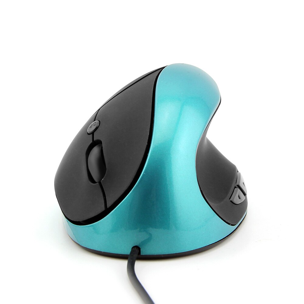 CHYI Ergonomic Vertical Mouse 6D Wired Rechargeable Computer Mice 800/1200/1600DPI Optical USB Silent Mause For PC Laptop Office: Blue Mouse