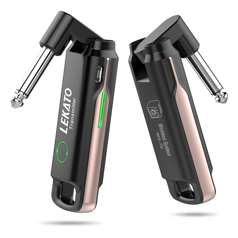 LEKATO WS-70 Wireless Guitar System incorporato ricaricabile 70 canali Wireless Guitar trasmettitore ricevitore per chitarra elettrica
