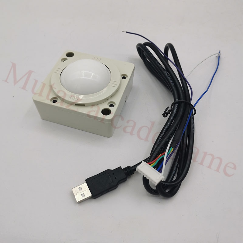 2 ''Diameter Witte Ronde Trackball Met Usb Connector Arcade Games Kast Onderdelen Arcade Trackball Voor Arcade Video Game