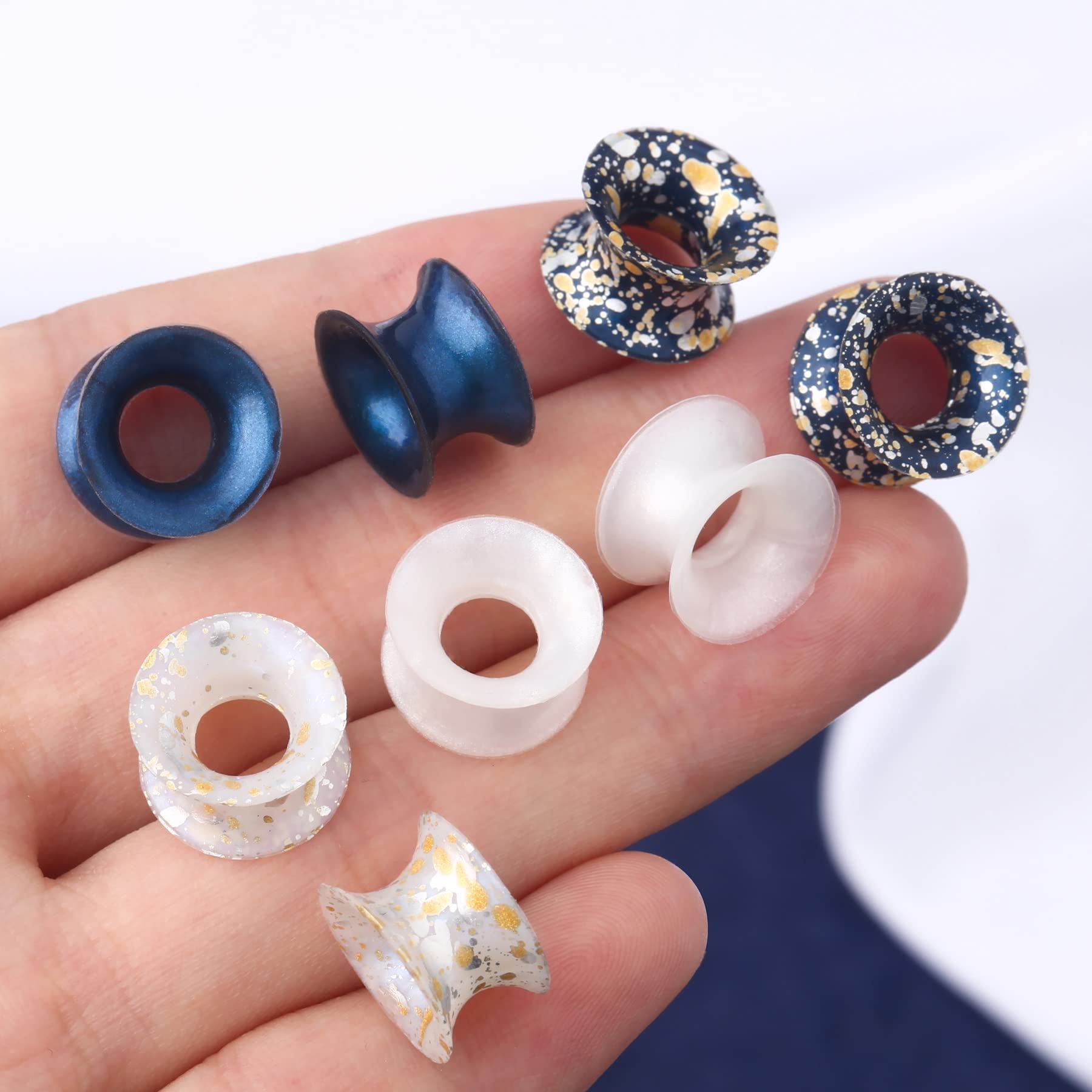 2PCS Soft Silicone Ear Gauges Flexible Ear Skin Tunnels Earlets Plugs Stretcher Expander Set Ear Piercing Jewelry 3-25mm