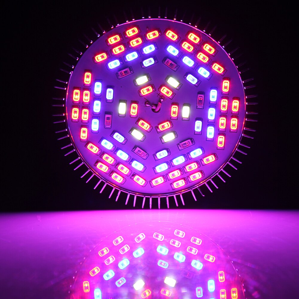 Luces Led de espectro completo 8W-80W E26/27 lámparas Led de cultivo bombillas para invernadero AC85-265V de jardín interior