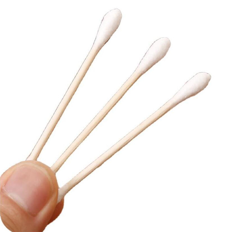 100/500pcs Double Head Cotton Swab Women Makeup Cotton Buds Tip For Wood Sticks Nose Ears Cleaning Health Care Tools