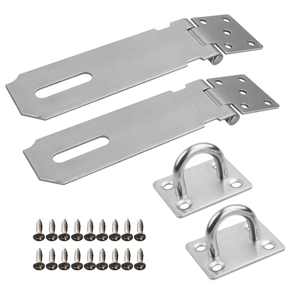 5inch Hardware Latch Lock Window Heavy Duty Stainless Steel Home Staple Safety Door Hasp Drawer Padlock Clasp Durable Cabinet