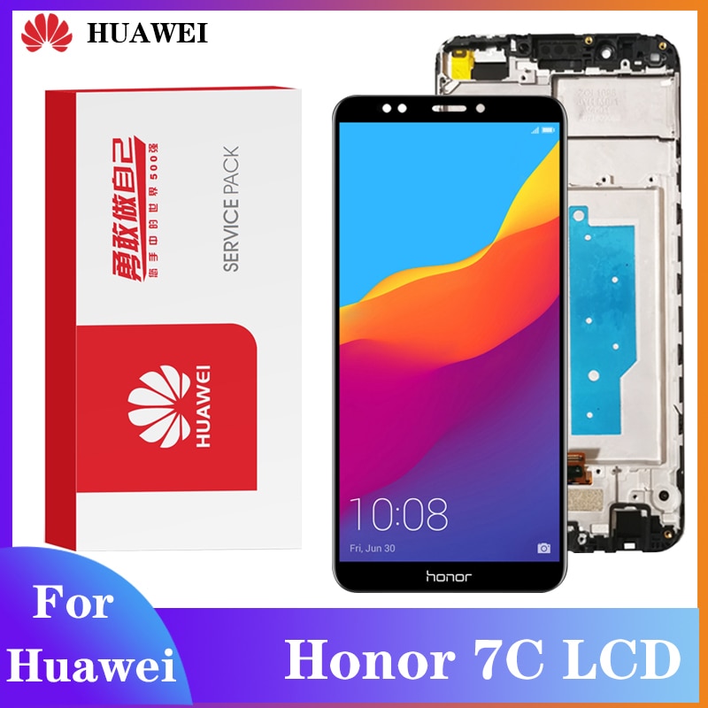 Pantalla Original para Huawei Honor 7C AUM-L41, montaje de digitalizador con pantalla táctil, aplicable a Honor7C ATU LX1 / L21 + marco