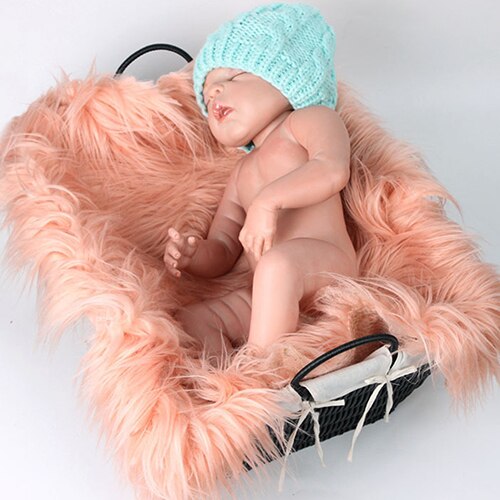 50 x 60cm Faux Fur Photography Photo Prop Baby Newborn Blanket Background Backdrop Rug Photography Prop Basket Stuffer Filler