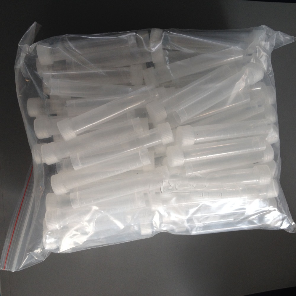 100cps/lot 10ml screw-cap flat bottom frozen tube Centrifuge tube Laboratory plastic test tube Sample tube
