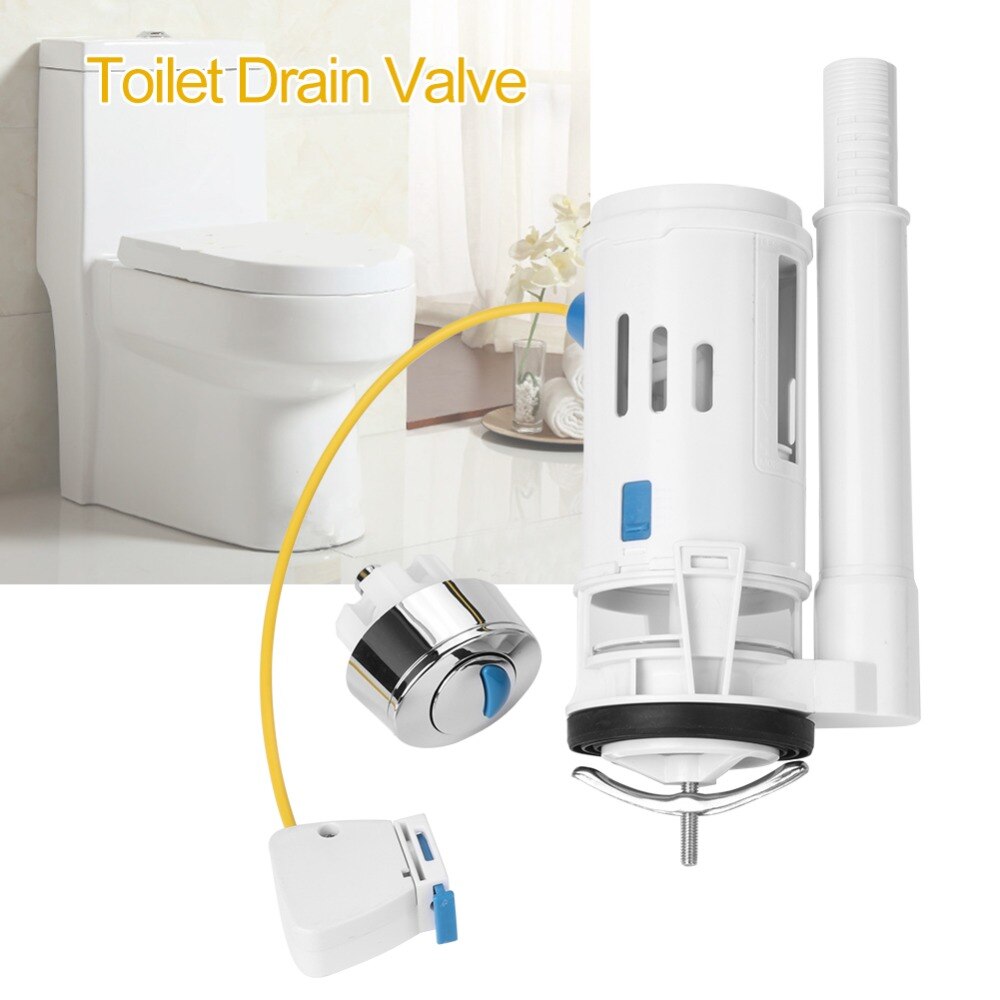 ABS Plastic Toilet Drain Valve Fitting Valve Push Button Dual Drain Flush Valve Water Valve Accessory Tools