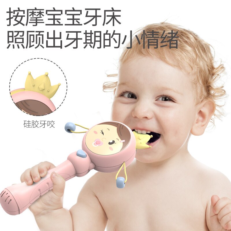 Nyfødt baby barn rangle legetøj baby rytme stick lyd og let musik puslespil rangle musiklyd vokal legetøj