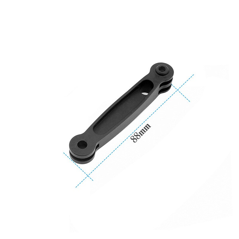 Til gopro tilbehør cnc aluminium mount hjelm arm forlænger stang selfie stick 3 vej til go pro hero 8 7 9 sjcam xiaomi  yi 4k: 88mm pol
