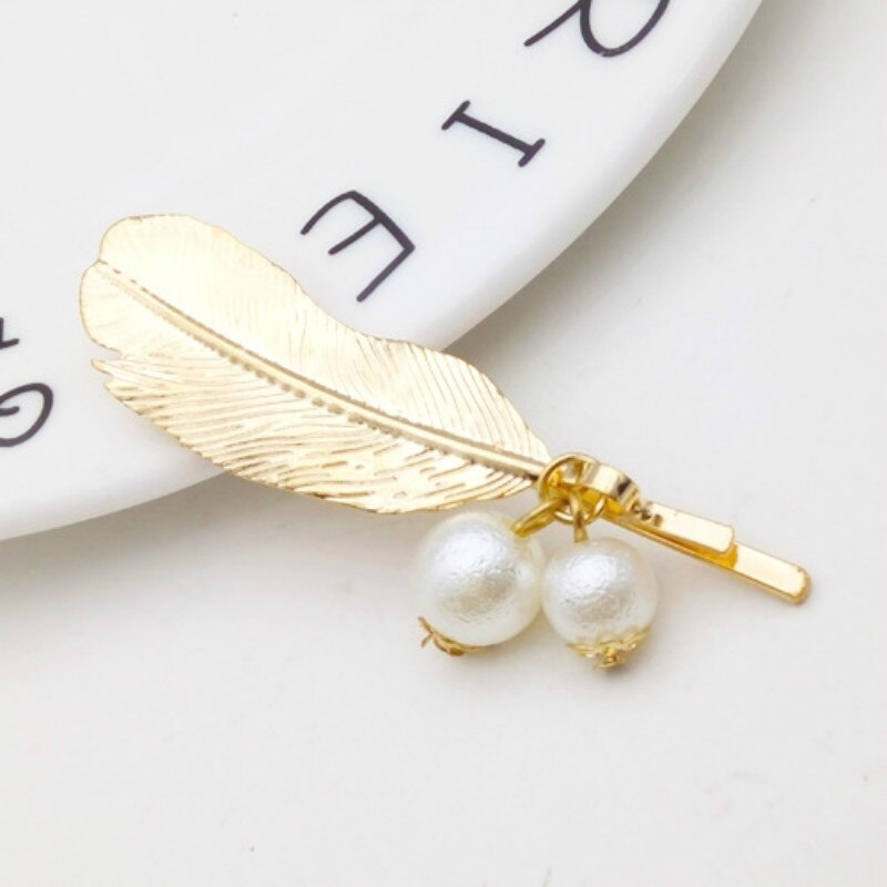 1pcs White Hair Pin Kid Girl Baby Pearl Clip Women Korean Snap Barrette Stick Hair Styling Accessories