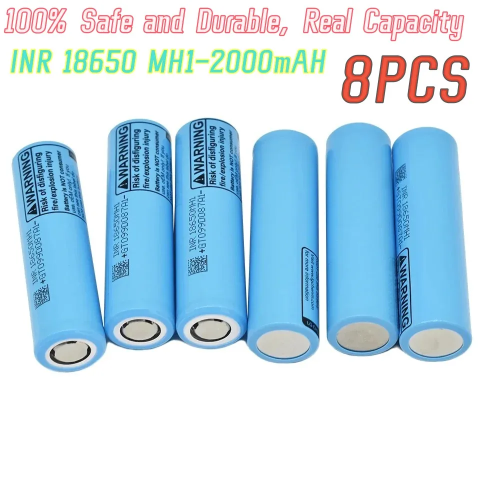 18650 MH1 3.7 V, 3200 mAh rechargeable lithium battery: Beige