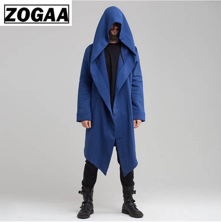 Zogaa heren trenchcoat herenjas lente herfst trenchcoat vest punk heren trenchcoat heren lange jas bovenkleding trenchcoat heren