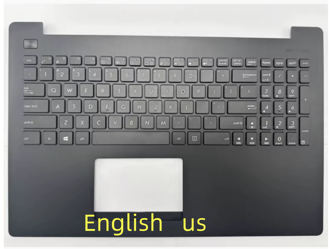 US/Russian Laptop Keyboard for ASUS X503 X503M F503 X553 X553M X553MA K553M K553MA F553M F553MA topcase keyboard with cover C: GOLD