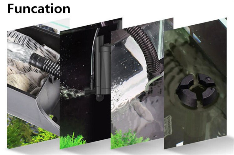 4 in 1 sunsun multi-funktion akvarie power hoved dyk vandpumpe filter akvarium dam springvand vandfaldspumpe