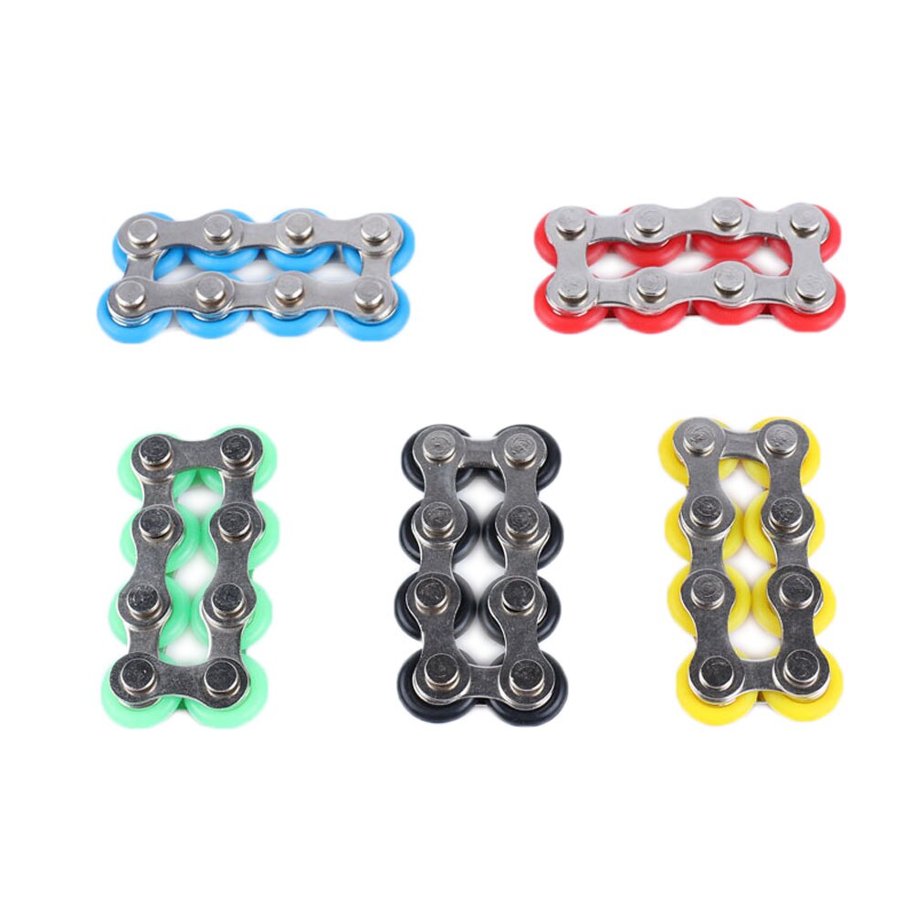 1Pcs Fietsketting Fidget Speelgoed Decompressie Keten Relief Druk Speelgoed Ontluchting Speelgoed Sleutelhanger Stress Relief Speelgoed Voor Volwassen