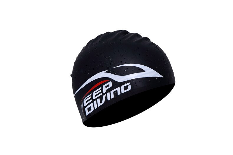 Gorros de natación de silicona Flexible para hombres, gorros de buceo impermeables, gorros de natación para adultos, tejanos de piscina, novedad de: Negro