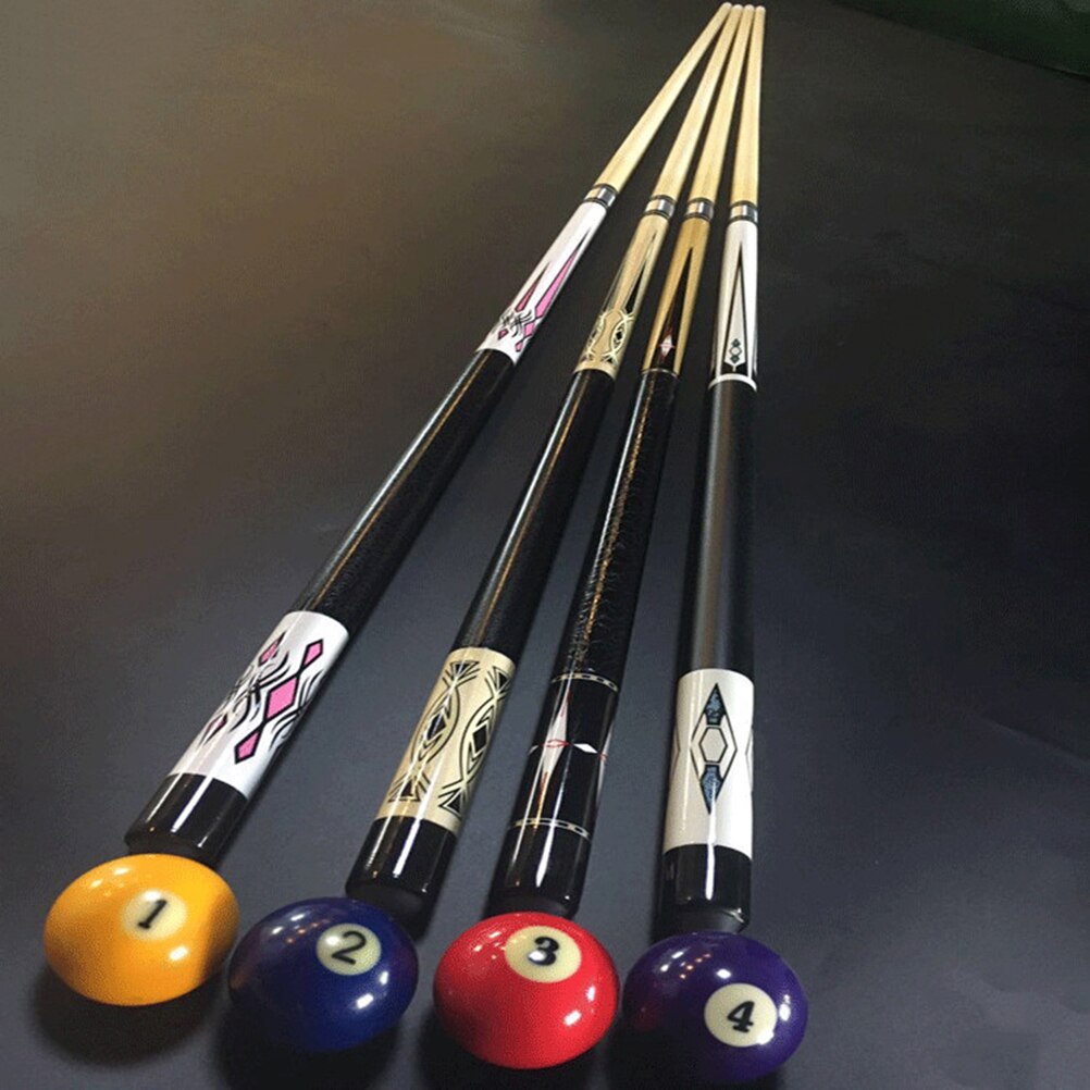 Wood Pool Cue Billiard House Bar Printing Pool Cue Sticks Billiard Accessory for Practice (Random Color)