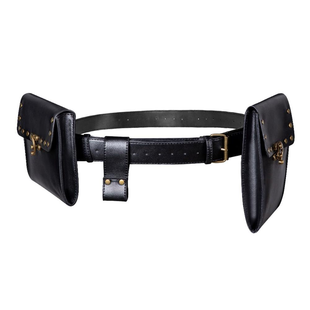 Steampunk Taille Tas Vintage Lederen Volwassen Wandelen Reizen Fanny Pack Belt Loops Hip Bum Bag Portemonnee Portemonnees Telefoon Bag l920