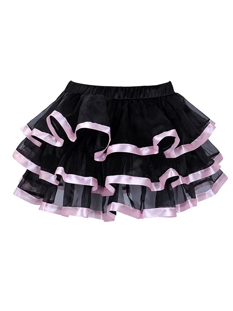 Nederdel til kvinder plus size tyl voksen tutu mini dans faldas saias femininas plisseret midi kostume korset rød pink blå rød hvid: L / Lyserød