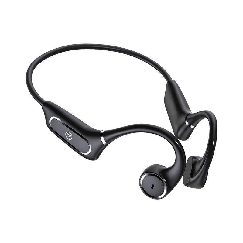 H12 Draadloze Bluetooth Beengeleiding Koptelefoon Stereo Oordopjes Sport Waterdichte Hoofdtelefoon Noise Cancellation Headset Met Microfoon: Black