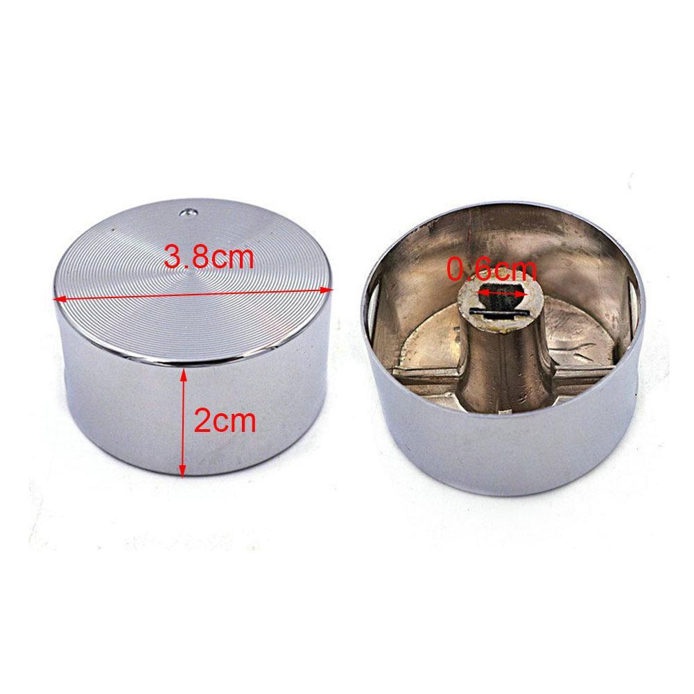 Gas Stove Switch Metal Round Knob Gas Stove Burner Zinc Alloy Rotary Switches Kitchen Cooking Parts Handles Universal 6mm Shaft