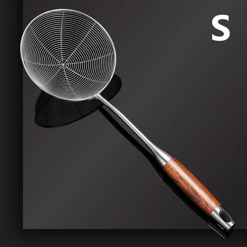 SUS 304 Edelstahl und Palisander Küche Sieb Spaghetti Filter Nudeln Sieb Spielereien Zubehör Trocknen Werkzeuge: S