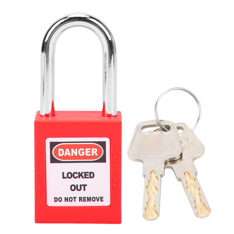 candado smart door lock 38mm Lockout Lock Insulation Safety Engineering LOTO Padlock for Machinery Manufacturing code lock: Red