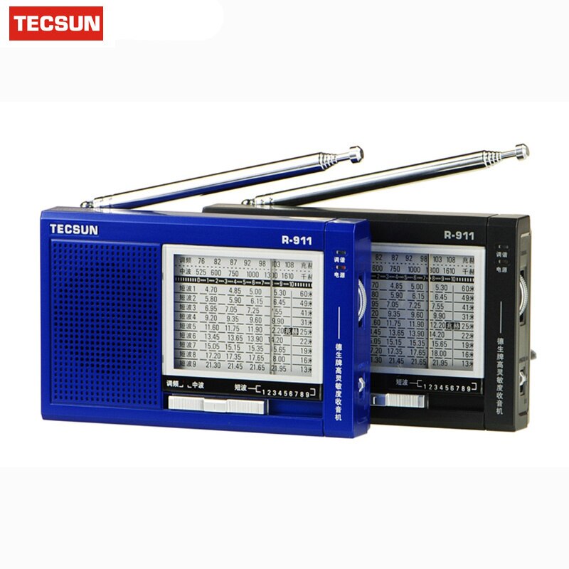 Tecsun R-911 Radio World Band Radio Receiver Multiband Radio High Sensitivity Digital Receiver Digital Demodulation Stereo Radio