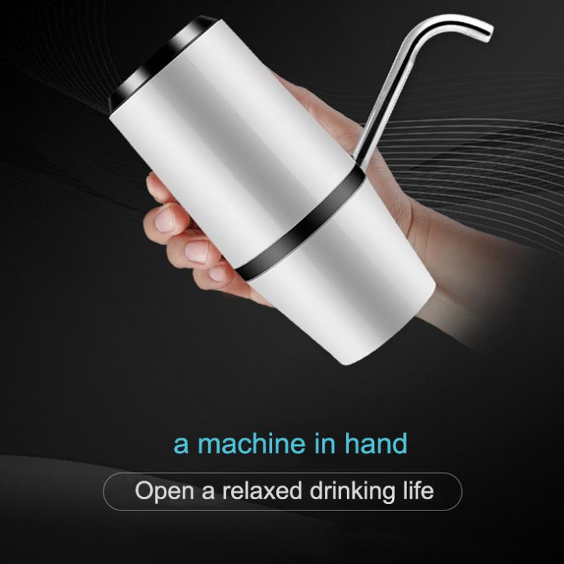 Water Dispenser Drink Dispenser Portable Double Pump Push Button Rechargeable Electric Dispenser Water Pump 304 Stainless Steel
