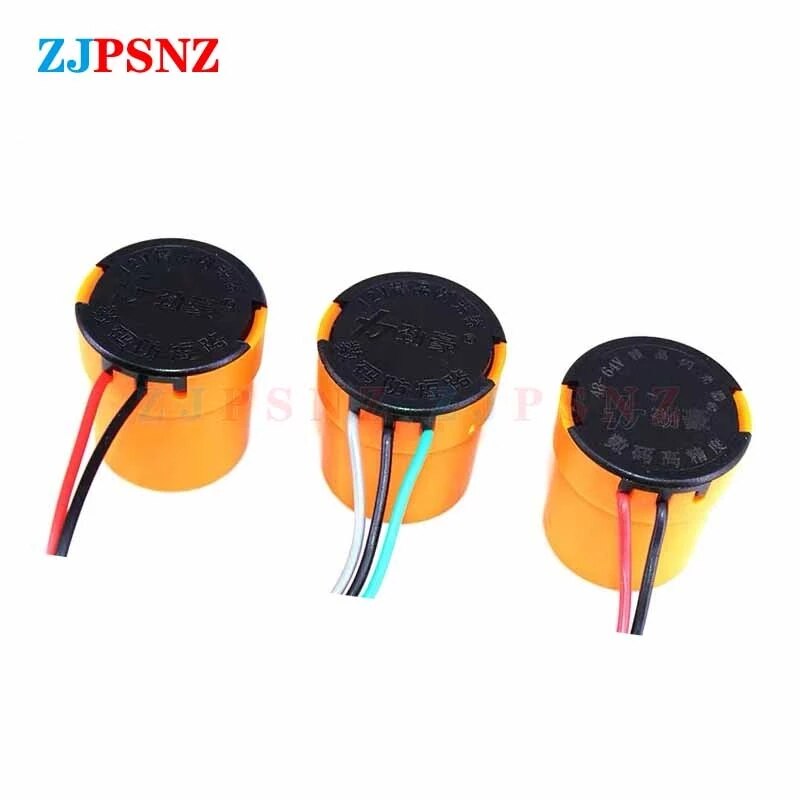 Relais clignotant à 2 fils, 12V, 48V, 64V, 3 broches, clignotant rond, signaux de clignotants, relais, Buzzer, indicateur LED