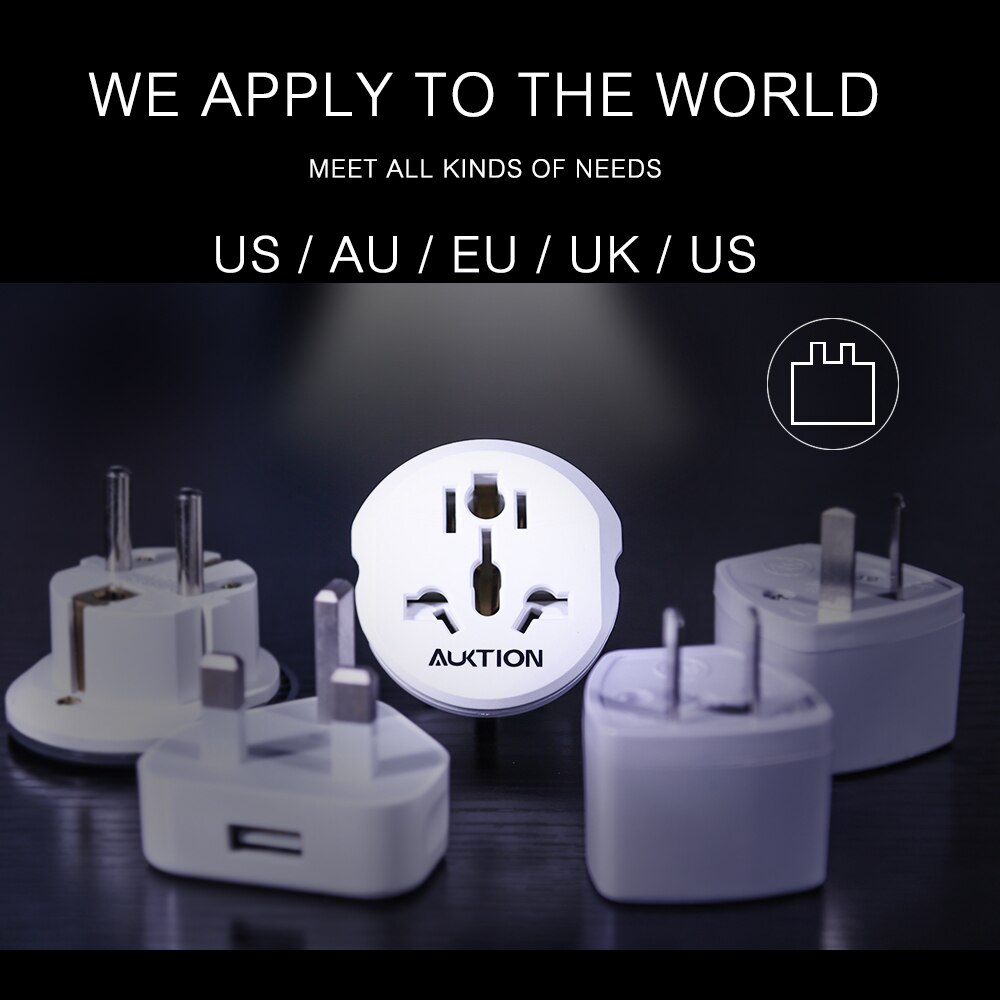 Auktion eu adapter 16a elektriske stik us uk au til eu stik universal strømskinne stik konverter euro  ac 220v til hjemrejse