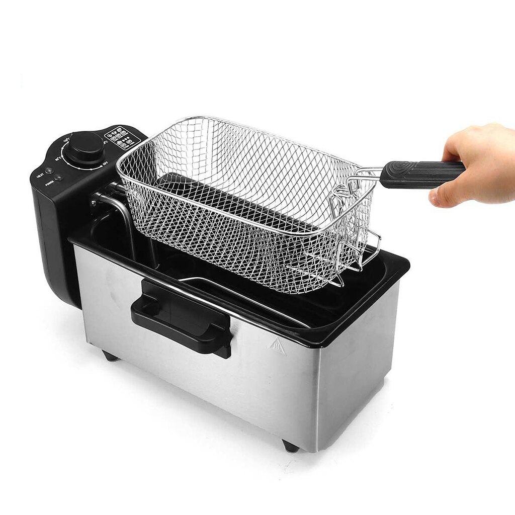 2000 Watt Stainless Steel Triple Basket Electric Deep Fryer