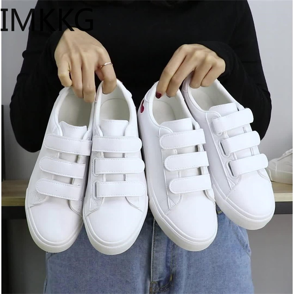 white flats sneaker shoes for woman Casual Flat Cross-Strap Student Sneaker shoes chaussures femme F90128