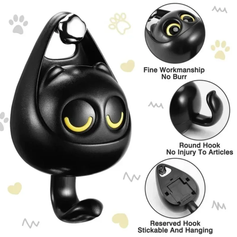 zwinkern katzen haken spaß zwinkern katzen haken kein bohren wasserdichter Mantel haken für wohnzimmer housheold niedlicher zwinkern der katzen haken