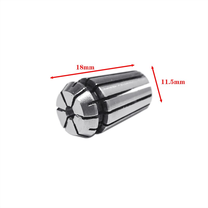 7Pcs High Carbon Staal ER11 Spring Collet ER11A 1/2/3/4/5/6/7Mm Set + 5Mm Verlengstuk Motor Shaft Houder Voor Cnc Draaibank Graveren