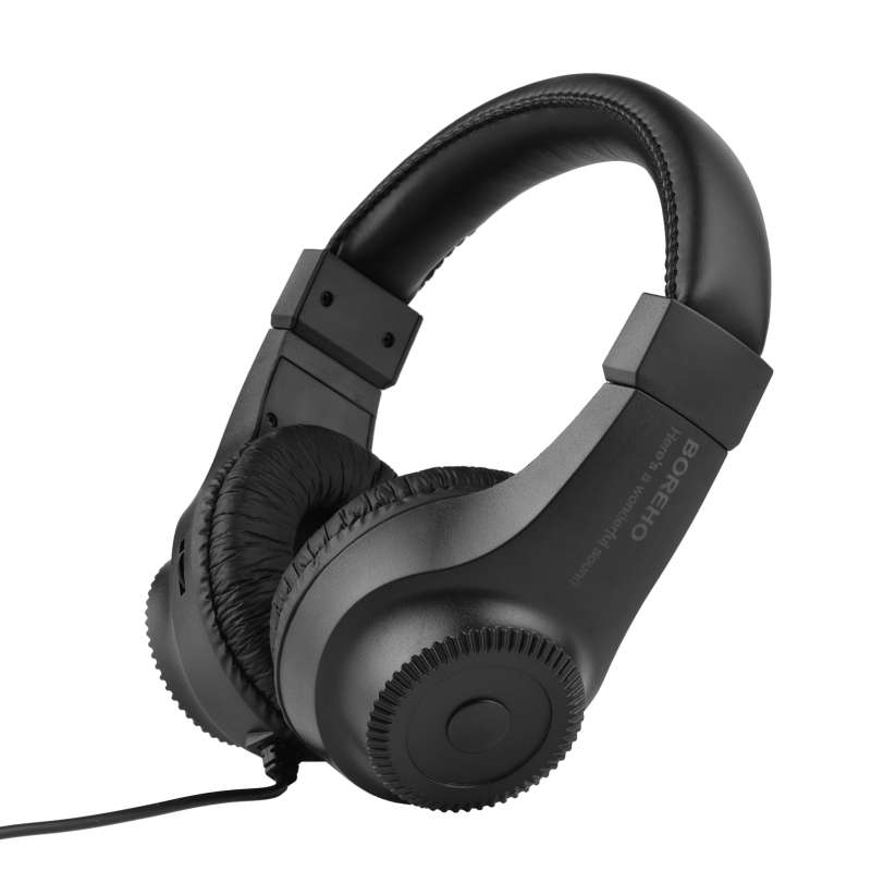 Trådbundna stereomonitorhörlurar over-ear-headset med 50mm element 6.5mm kontakter för gitarrförstärkare elpiano ljudmixer