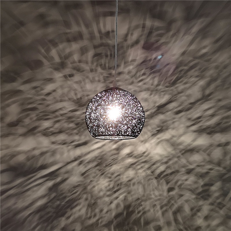 Modern aluminium metall  e27 led taklampa macaron enkelhuvud pendellampa för trappa matsal vardagsrum studie hotell