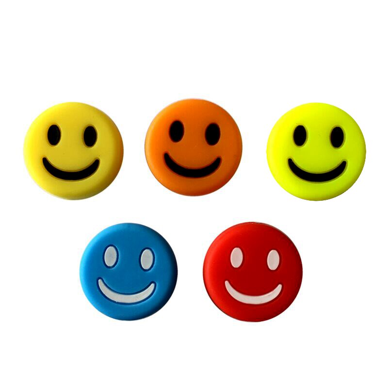 Smile Emoticon-amortiguador de vibración para raqueta de tenis, accesorio deportivo de silicona antivibración, para reducir la vibración