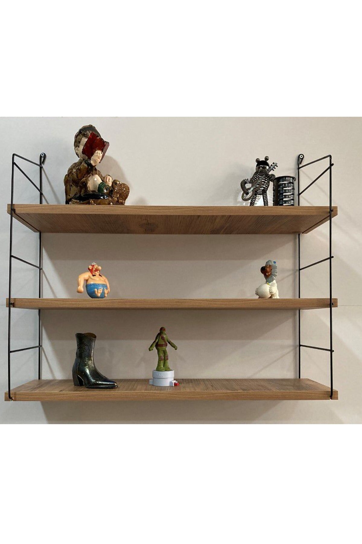 Mauer Regal Bücherregal 3 Ebenen Bücherregal Einheit hölzern Regal Buchen Regal Bad Küche Regal Nussbaum